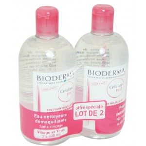 bioderma crealine h2o lot de 2 500ml